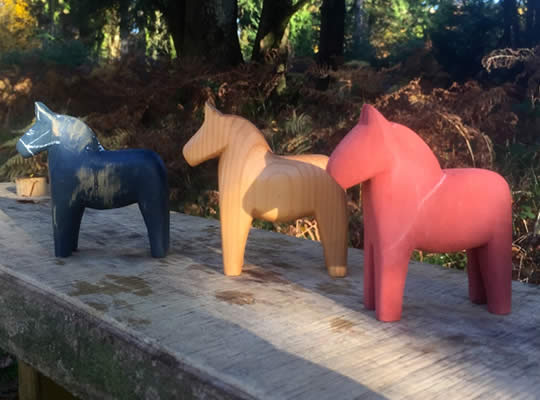 Dala horse carving